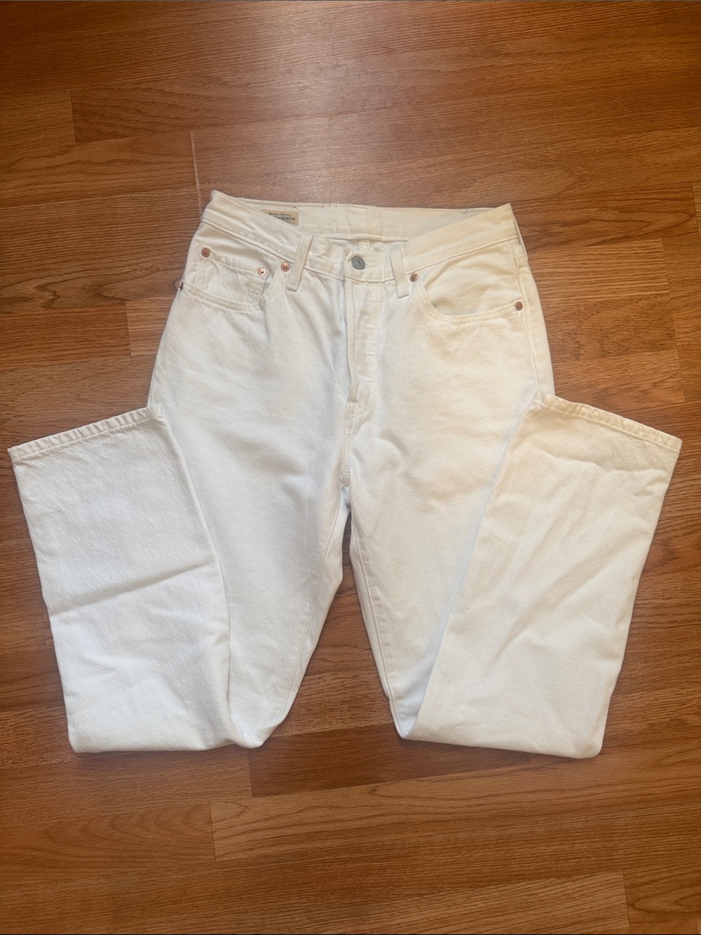 Levi's White 501 Jeans